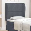 vidaXL Oreille de t&ecirc;te de lit Gris Fonc&eacute; 80 x 23 x 6 cm Velours