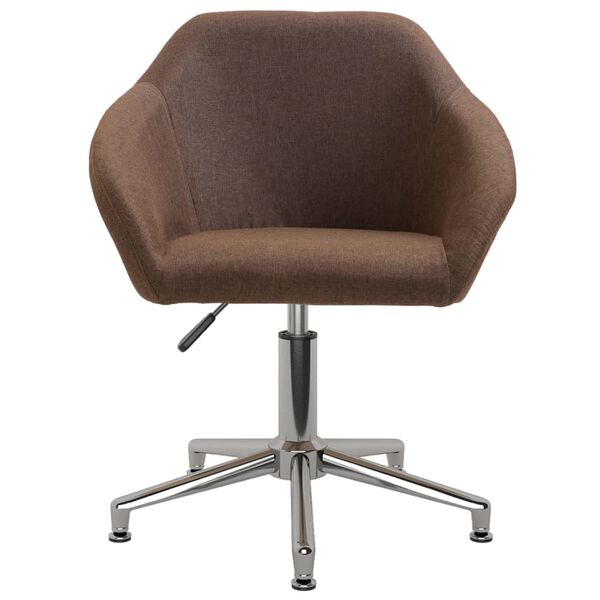 vidaXL Chaises pivotantes &agrave; manger lot de 2 marron tissu