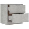 vidaXL Tables de chevet 2 pcs Gris b&eacute;ton Bois d'ing&eacute;nierie