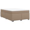 vidaXL Sommier &agrave; lattes de lit avec matelas Cappuccino 160x200 cm