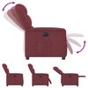 vidaXL Fauteuil inclinable &eacute;lectrique Rouge bordeaux Tissu