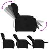 vidaXL Fauteuil inclinable noir tissu microfibre