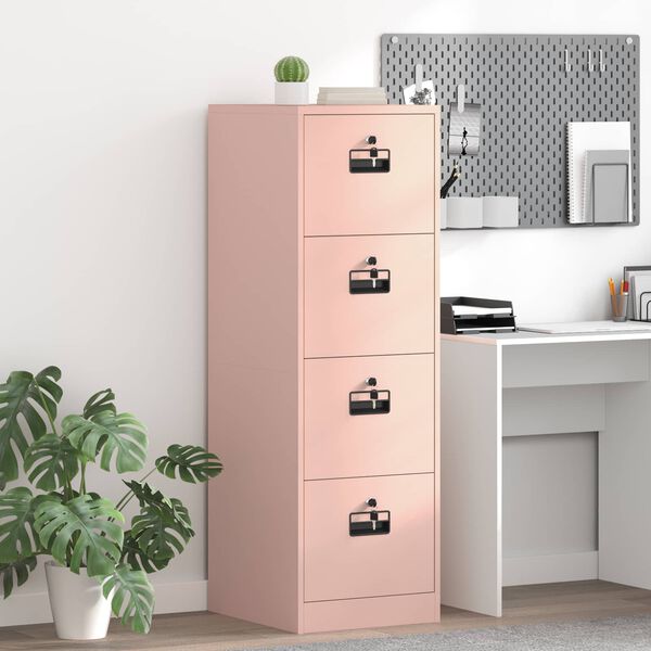 vidaXL Cabinet de Dossier avec tiroir 2 pcs Rose 44 x 50 x 106.5 cm