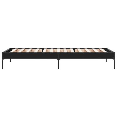 vidaXL Cadre de lit sans matelas noir 100x200 cm