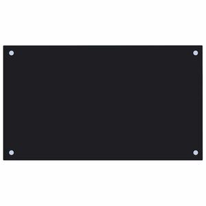 vidaXL Dosseret de cuisine Noir 70x40 cm Verre tremp&eacute;