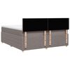 vidaXL Sommier &agrave; lattes de lit avec matelas Taupe 200x200 cm Tissu