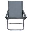 vidaXL Chaises pliables de plage lot de 2 Tissu Gris