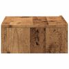 vidaXL Meuble TV avec &eacute;clairage LED vieux bois 60x35x15,5 cm