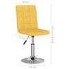 vidaXL Chaises pivotantes &agrave; manger lot de 2 jaune moutarde tissu