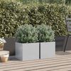 vidaXL Jardini&egrave;res 2 pcs argent&eacute; 32x30x29 cm acier galvanis&eacute;