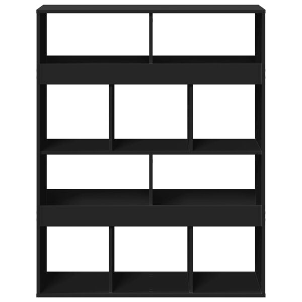 vidaXL Biblioth&egrave;que noir 100x33x125,5 cm bois d'ing&eacute;nierie
