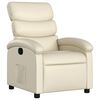 vidaXL Fauteuil inclinable en similicuir cr&egrave;me