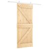 vidaXL Porte coulissante Naturel et Blanc 80 x 210 cm