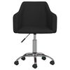 vidaXL Chaise pivotante de salle &agrave; manger Noir Tissu
