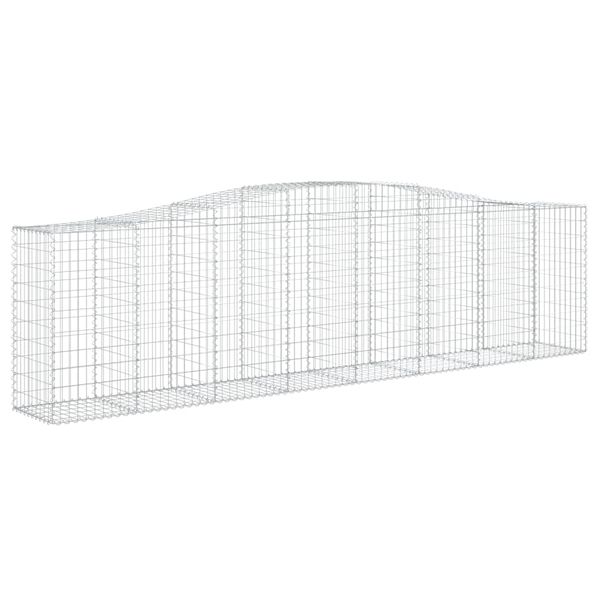 vidaXL Paniers &agrave; gabions arqu&eacute;s 15 pcs 400x50x100/120 cm Fer galvanis&eacute;