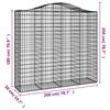 vidaXL Paniers &agrave; gabions arqu&eacute;s 9 pcs 200x50x180/200 cm Fer galvanis&eacute;