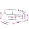 vidaXL Canap&eacute; &agrave; 2 places Cr&egrave;me 120 cm Tissu