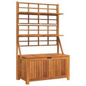 vidaXL Bo&icirc;te de rangement avec treillis 99x50x160 cm Acacia massif