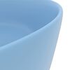 vidaXL Lavabo rond de luxe Bleu clair mat 40x15 cm C&eacute;ramique