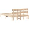 vidaXL Cadre de lit Marron 140 x 200 cm Bois de pin massif