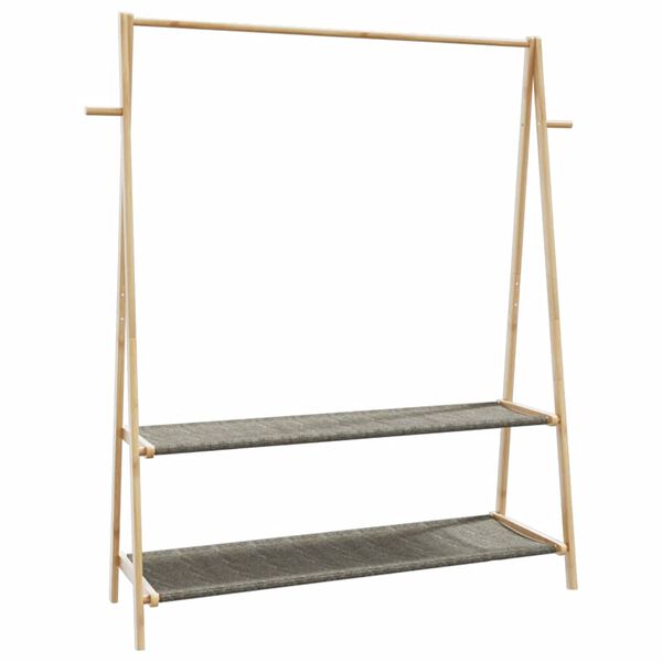 vidaXL Porte-v&ecirc;tement avec &eacute;tag&egrave;res 132x45,5x150,5 cm bambou