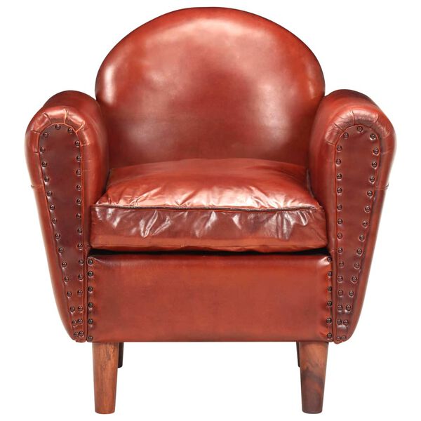 vidaXL Chaise cabriolet Marron 77x65x79 cm Cuir v&eacute;ritable