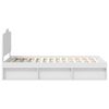 vidaXL Cadre de lit avec t&ecirc;te de lit Blanc 75 x 190 cm Pin massif