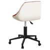 vidaXL Chaises &agrave; manger pivotantes lot de 4 bordeaux/blanc similicuir