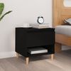 vidaXL Table de chevet Noir 50x46x50 cm Bois d&rsquo;ing&eacute;nierie