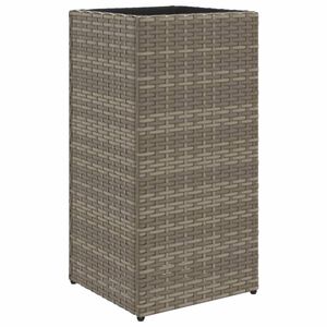 vidaXL Jardini&egrave;re Gris 30x30x60 cm r&eacute;sine tress&eacute;e