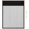 vidaXL Moustiquaire plissée pour fenêtre Aluminium Marron 60x80 cm