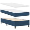 vidaXL Lit à ressorts avec matelas Bleu 90 x 190 cm tissu