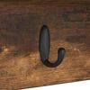 vidaXL Porte-manteau mural avec &eacute;tag&egrave;re Ch&ecirc;ne fum&eacute; 75 x 16 x 26 cm