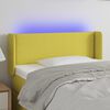 vidaXL T&ecirc;te de lit &agrave; LED Vert 83x16x78/88 cm Tissu