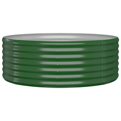 vidaXL Lit surélevé de jardin Acier enduit de poudre 100x100x36cm Vert