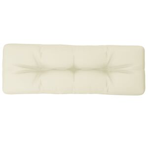vidaXL Coussin de palette cr&egrave;me 120x40x12 cm tissu