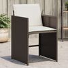 vidaXL Chaises de jardin avec coussins lot de 4 marron r&eacute;sine tress&eacute;e