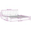 vidaXL Cadre de lit sans matelas Hanko noir 200x200 cm tissu