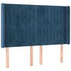 vidaXL Sommier &agrave; lattes de lit matelas et LED Bleu fonc&eacute; 140x190 cm