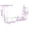 vidaXL Ensemble de meuble TV mural Montage mural 4 pcs Ch&ecirc;ne artisanal