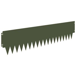 vidaXL Bordure de Pelouse 20 pc 103 x 25 cm Acier Vert olive