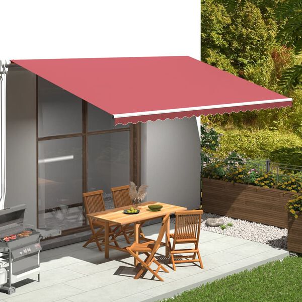 vidaXL Tissu de remplacement pour auvent Bordeaux rouge 5x3 m