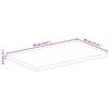 vidaXL Dessus de table 50x30x2,5 cm rectangulaire bois massif d'acacia