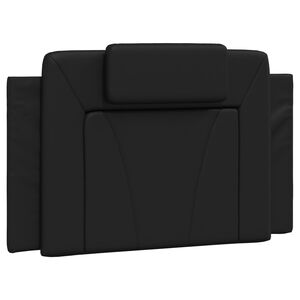 vidaXL Coussin de t&ecirc;te de lit Viana noir 80 cm similicuir