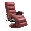 vidaXL Fauteuil de massage TV inclinable rouge bordeaux similicuir