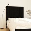 vidaXL T&ecirc;te de lit murale Noir 127,5x3x110 cm Bois massif de pin
