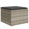 vidaXL Salon de jardin 8 pcs avec coussins gris clair r&eacute;sine tress&eacute;e