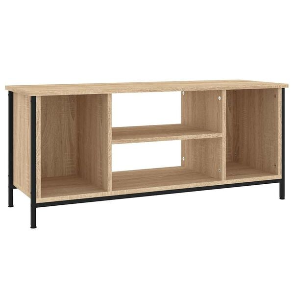 vidaXL Meuble TV ch&ecirc;ne sonoma 102x35x45 cm bois d'ing&eacute;nierie