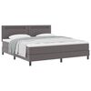 vidaXL Lit &agrave; ressorts avec matelas Gris 180 x 200 cm Simili cuir