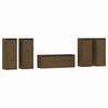 vidaXL Meubles TV 5 pcs Marron miel Bois massif de pin